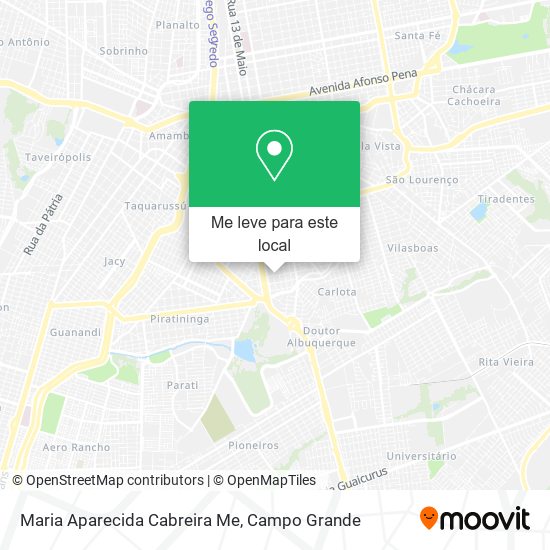 Maria Aparecida Cabreira Me mapa