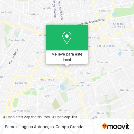 Sama e Laguna Autopeças mapa