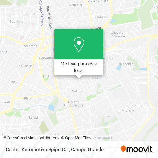 Centro Automotivo Spipe Car mapa