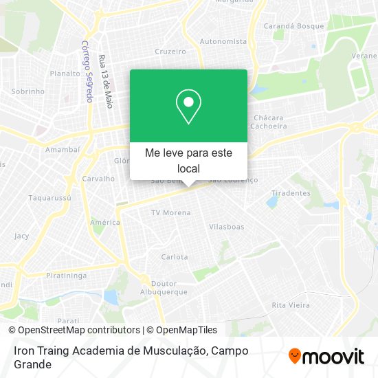 Iron Traing Academia de Musculação mapa