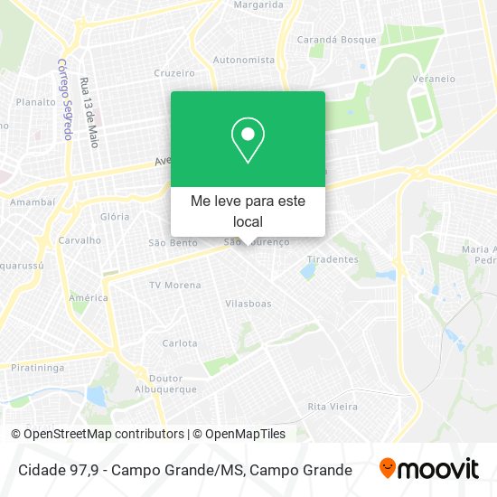 Cidade 97,9 - Campo Grande/MS mapa