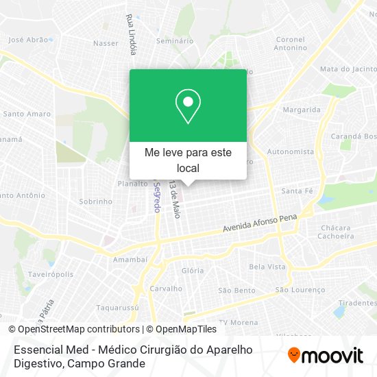 Essencial Med - Médico Cirurgião do Aparelho Digestivo mapa