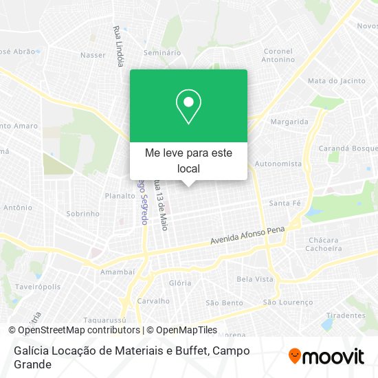 Galícia Locação de Materiais e Buffet mapa