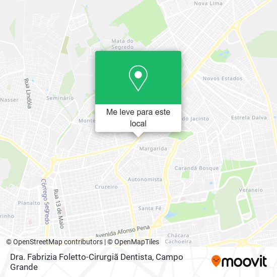 Dra. Fabrizia Foletto-Cirurgiã Dentista mapa