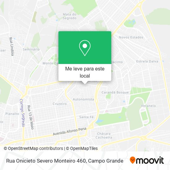 Rua Onicieto Severo Monteiro 460 mapa