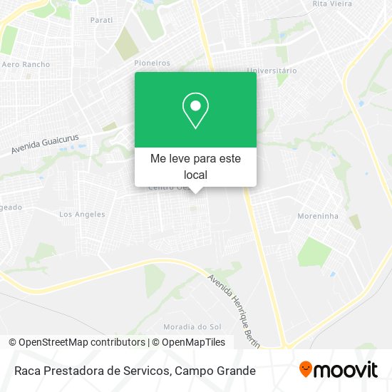 Raca Prestadora de Servicos mapa