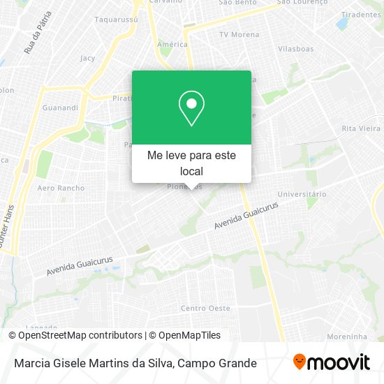 Marcia Gisele Martins da Silva mapa