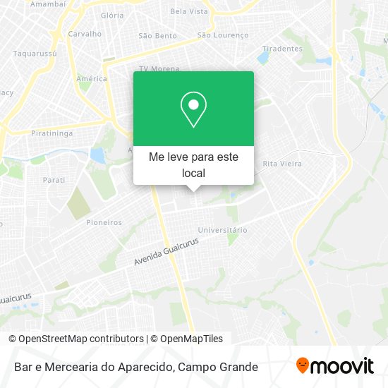 Bar e Mercearia do Aparecido mapa