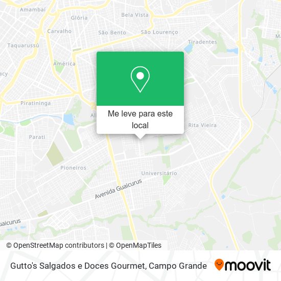 Gutto's Salgados e Doces Gourmet mapa