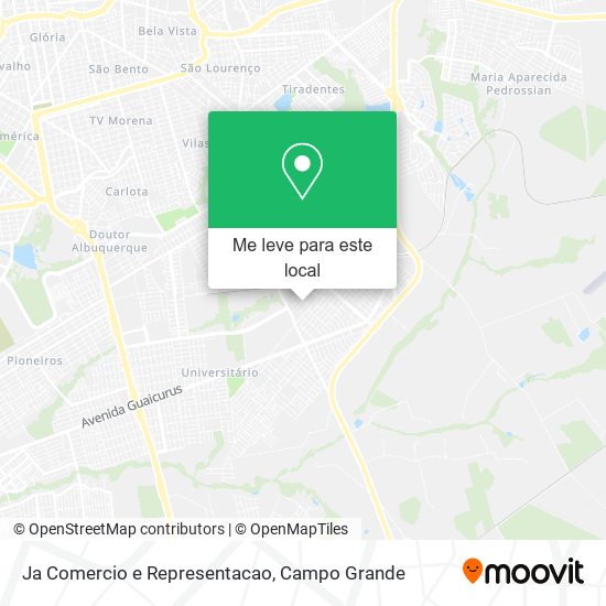 Ja Comercio e Representacao mapa