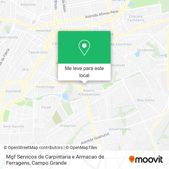 Mgf Servicos de Carpintaria e Armacao de Ferragens mapa