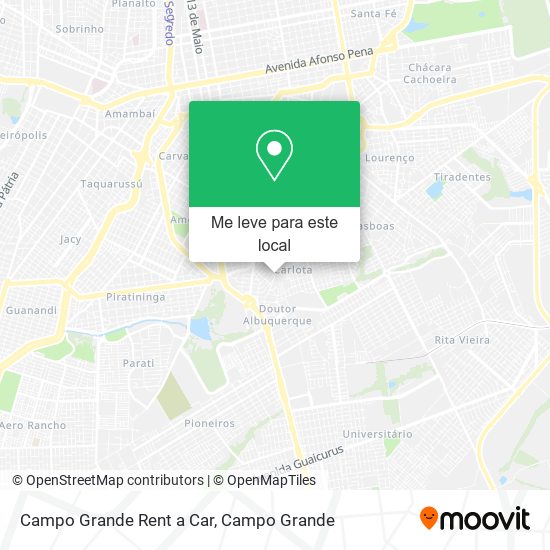 Campo Grande Rent a Car mapa