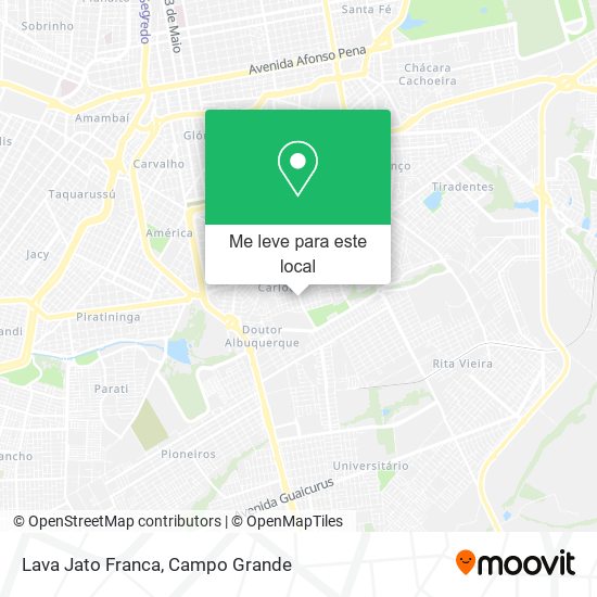 Lava Jato Franca mapa