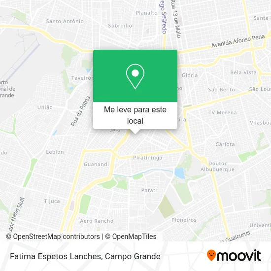 Fatima Espetos Lanches mapa