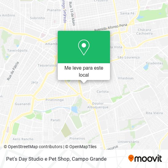 Pet's Day Studio e Pet Shop mapa