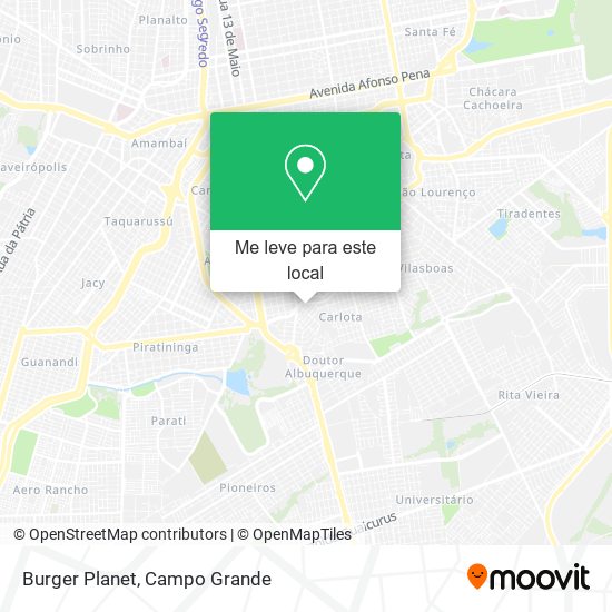 Burger Planet mapa