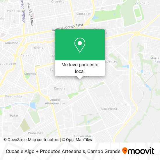 Cucas e Algo + Produtos Artesanais mapa