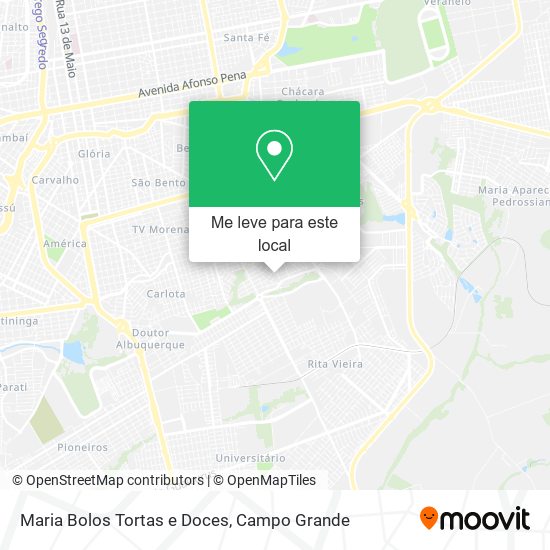 Maria Bolos Tortas e Doces mapa