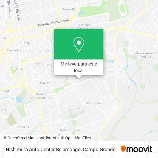 Nishimura Auto Center Relampago mapa