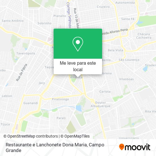 Restaurante e Lanchonete Dona Maria mapa
