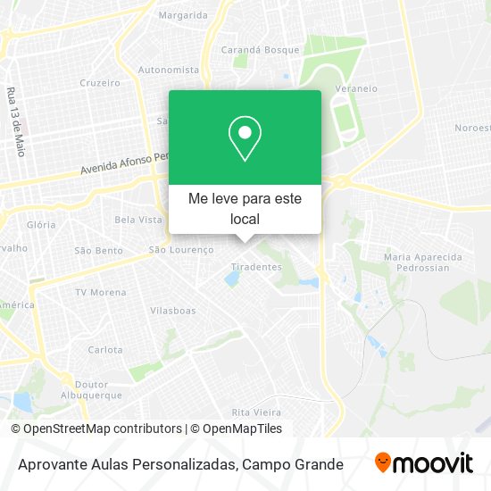 Aprovante Aulas Personalizadas mapa