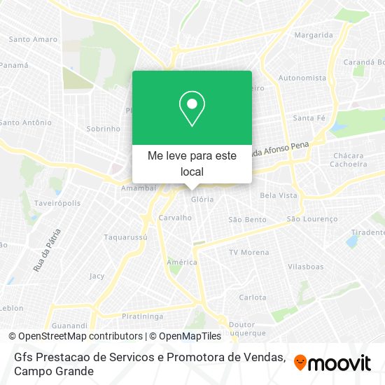 Gfs Prestacao de Servicos e Promotora de Vendas mapa