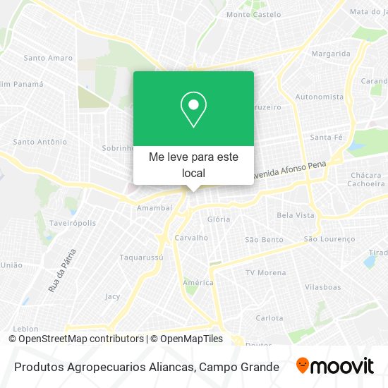 Produtos Agropecuarios Aliancas mapa