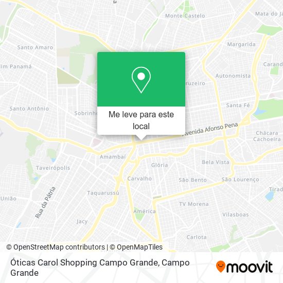 Óticas Carol Shopping Campo Grande mapa