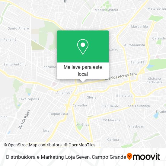 Distribuidora e Marketing Loja Seven mapa