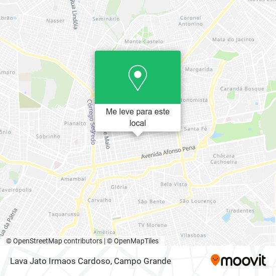 Lava Jato Irmaos Cardoso mapa