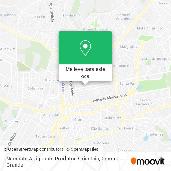 Namaste Artigos de Produtos Orientais mapa