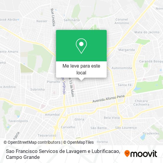 Sao Francisco Servicos de Lavagem e Lubrificacao mapa