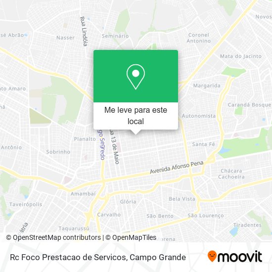 Rc Foco Prestacao de Servicos mapa