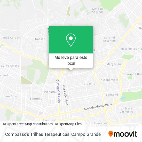 Compasso's Trilhas Terapeuticas mapa