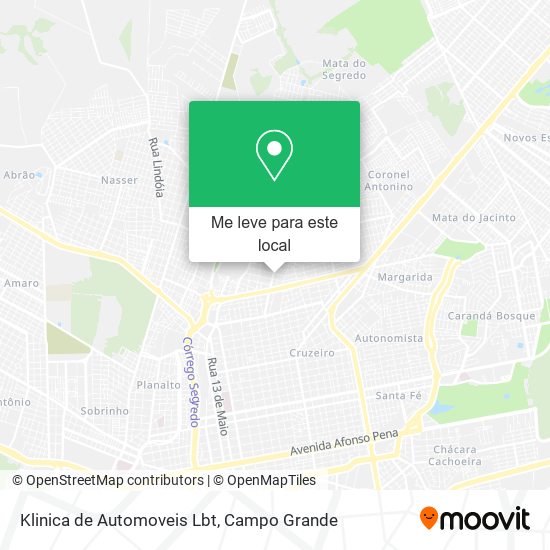 Klinica de Automoveis Lbt mapa