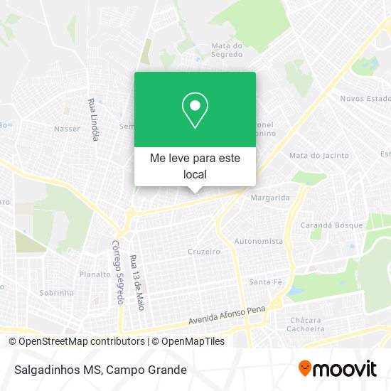 Salgadinhos MS mapa