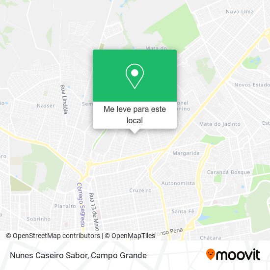 Nunes Caseiro Sabor mapa