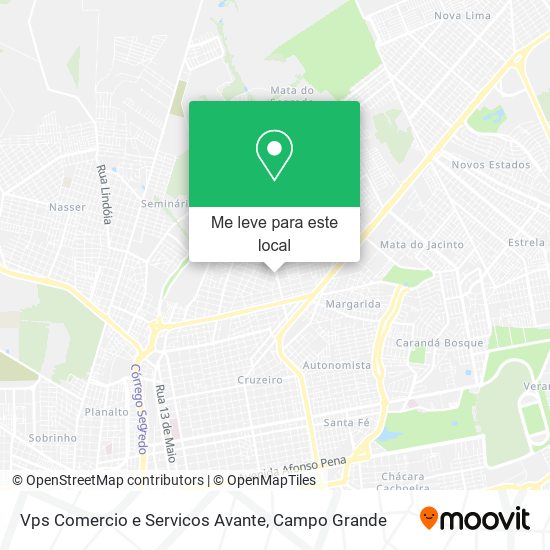 Vps Comercio e Servicos Avante mapa