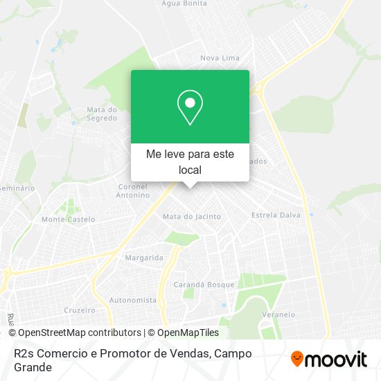 R2s Comercio e Promotor de Vendas mapa