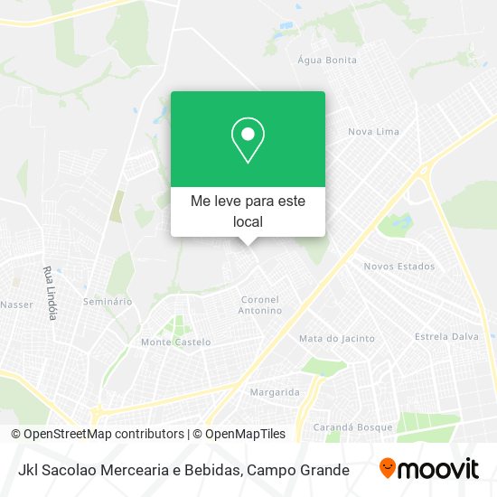 Jkl Sacolao Mercearia e Bebidas mapa