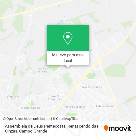 Assembleia de Deus Pentecostal Renascendo das Cinzas mapa