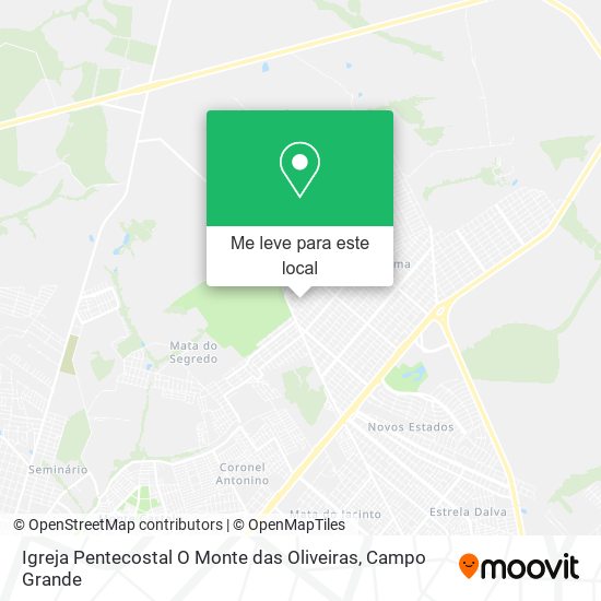 Igreja Pentecostal O Monte das Oliveiras mapa