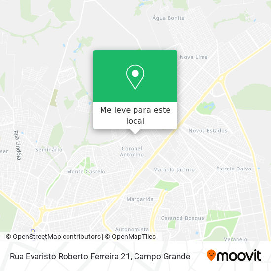 Rua Evaristo Roberto Ferreira 21 mapa