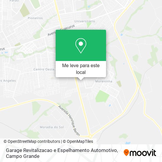 Garage Revitalizacao e Espelhamento Automotivo mapa