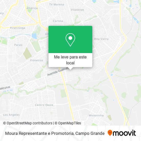 Moura Representante e Promotoria mapa