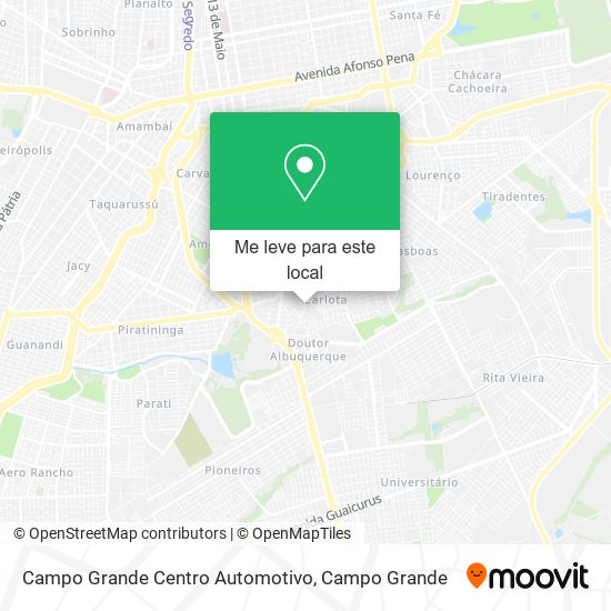 Campo Grande Centro Automotivo mapa