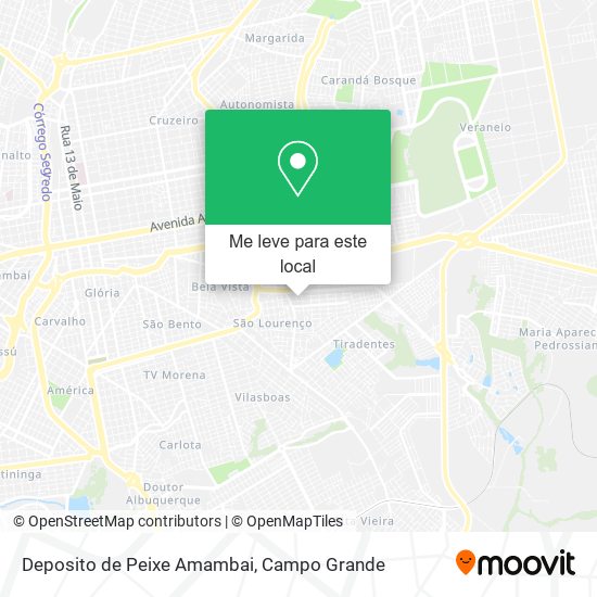 Deposito de Peixe Amambai mapa