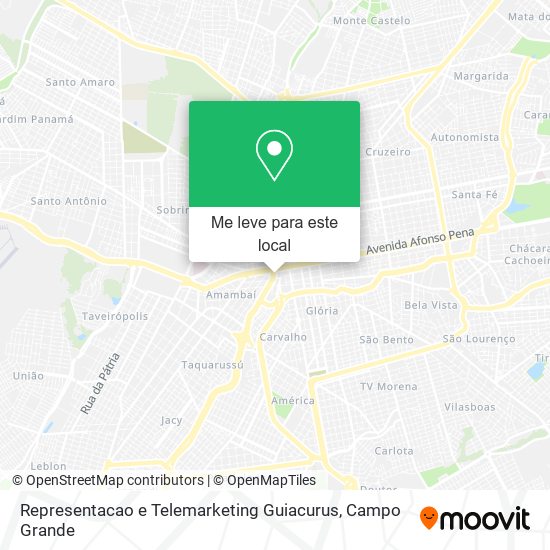 Representacao e Telemarketing Guiacurus mapa