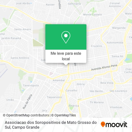 Associacao dos Soropositivos de Mato Grosso do Sul mapa