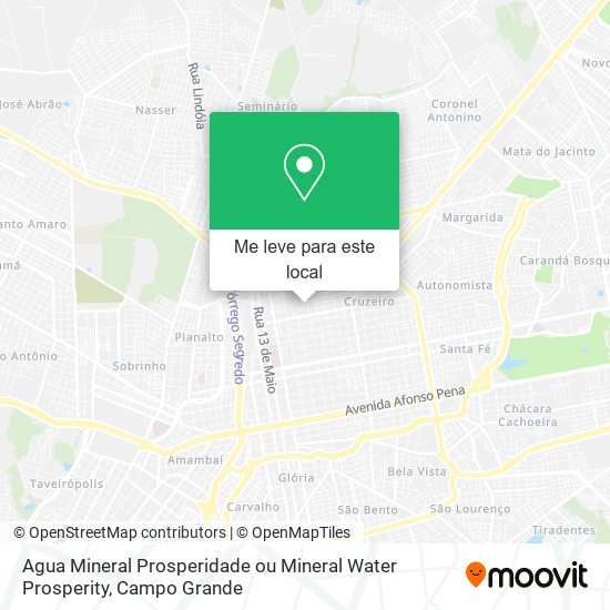 Agua Mineral Prosperidade ou Mineral Water Prosperity mapa